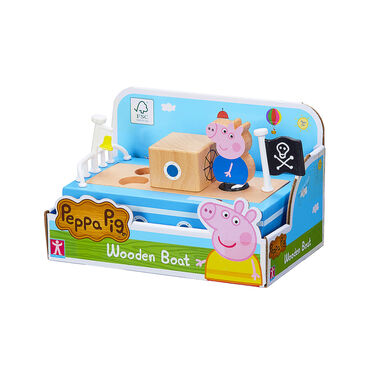PEPPA_Zestaw drewniana łódka z figurką Peppa, podstawka Drop & Play_2