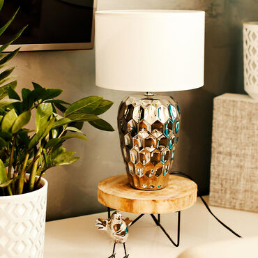 KONSIMO_Lampa stołowa Efo, 40,5 cm, srebrna_5