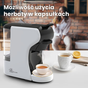 Ekspres wielokapsułkowy Extralink Home, 6 systemów kapsułek, czarno-biały