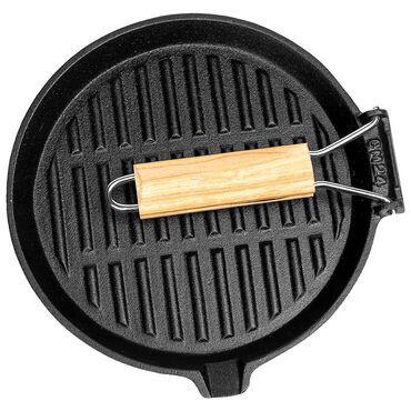 Patelnia 24 cm Browin, żeliwna, ze składaną rączką