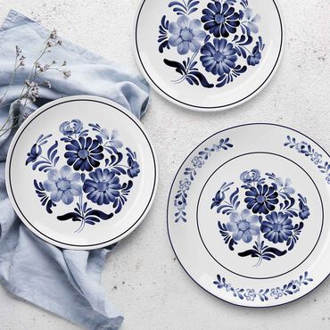 Zestaw obiadowy z porcelany MG Home Sintra, na 6 osób, 18 elementów, biały