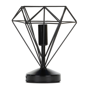 KONSIMO_Lampa stołowa Acos, 22 cm, czarna, diament_1
