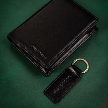 Portfel z brelokiem dla niego Peterson, 13 x 9,5 x 2 cm