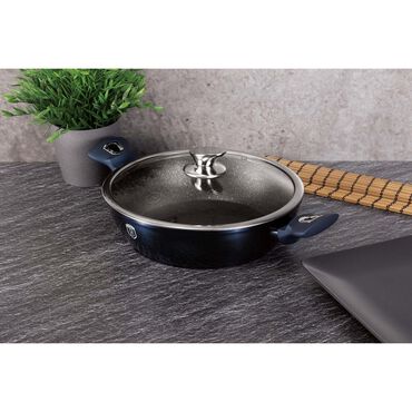 Płytki garnek z pokrywką BERLINGERHAUS AQUAMARINE, aluminiowy, 3,8 l
