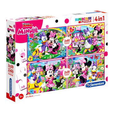CLEMENTONI_Puzzle Myszka Minnie, 4 układanki, 2 x 20 i 2 x 60 elementów_1