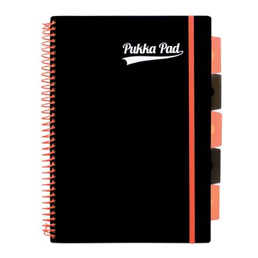 PUKKA_Kołozeszyt w kratkę Neon, A4, pomarańczowy, Project Book_1