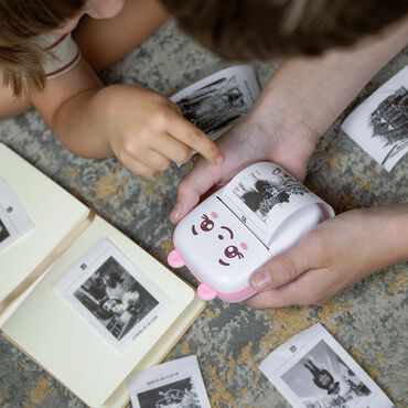 Mini drukarka termiczna Extralink, różowa, bluetooth