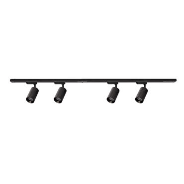 Lampa sufitowa Milagro Pipe Track 4 x GU10, na szynie, 1,5 m, czarna