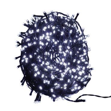 JUMI_Lampki Ogrodowe Świąteczne 600 LED zewnętrzne, zimny biały_1