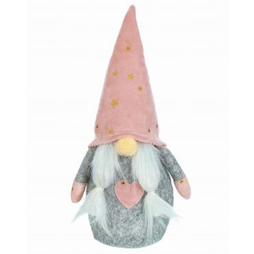 JUMI_Skrzat stojący dziewczynka Jumi, 21 cm, różowo-szary_1