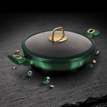 Garnek ze szklaną pokrywką EMERALD, 3,8 l, aluminiowy