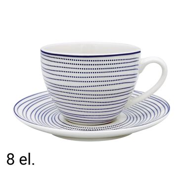 MG HOME_Zestaw do kawy z porcelany MG Home Marea, 240 ml, 8 elementów, biało-niebieski_1