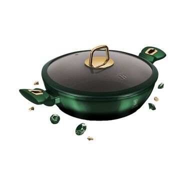 Garnek ze szklaną pokrywką EMERALD, 3,8 l, aluminiowy
