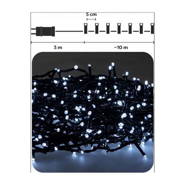 Lampki choinkowe 200 LED Extralink, 10 m, zimny biały