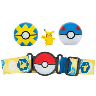 POKEMON_Zestaw z pasem Clip 'N' Go Poké Ball, figurka Pikachu, 2 Pokéballe_1