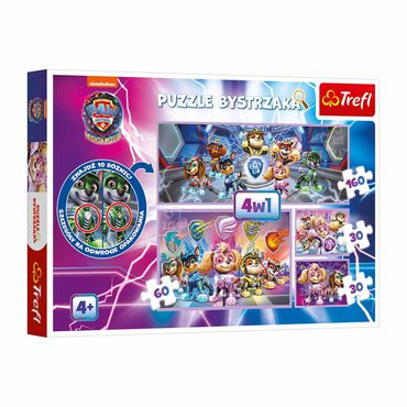 TREFL_Puzzle 4w1 Psi Patrol The Movie II Trefl, 30-160 elementów_1