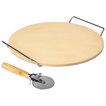 BROWIN_Kamień do pizzy Browin, okrągły 33 cm, z uchwytem i nożykiem_1
