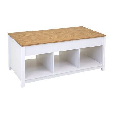 Stolik kawowy 48-62 x 50 x 105 cm Jumi, z podnoszonym blatem, biały