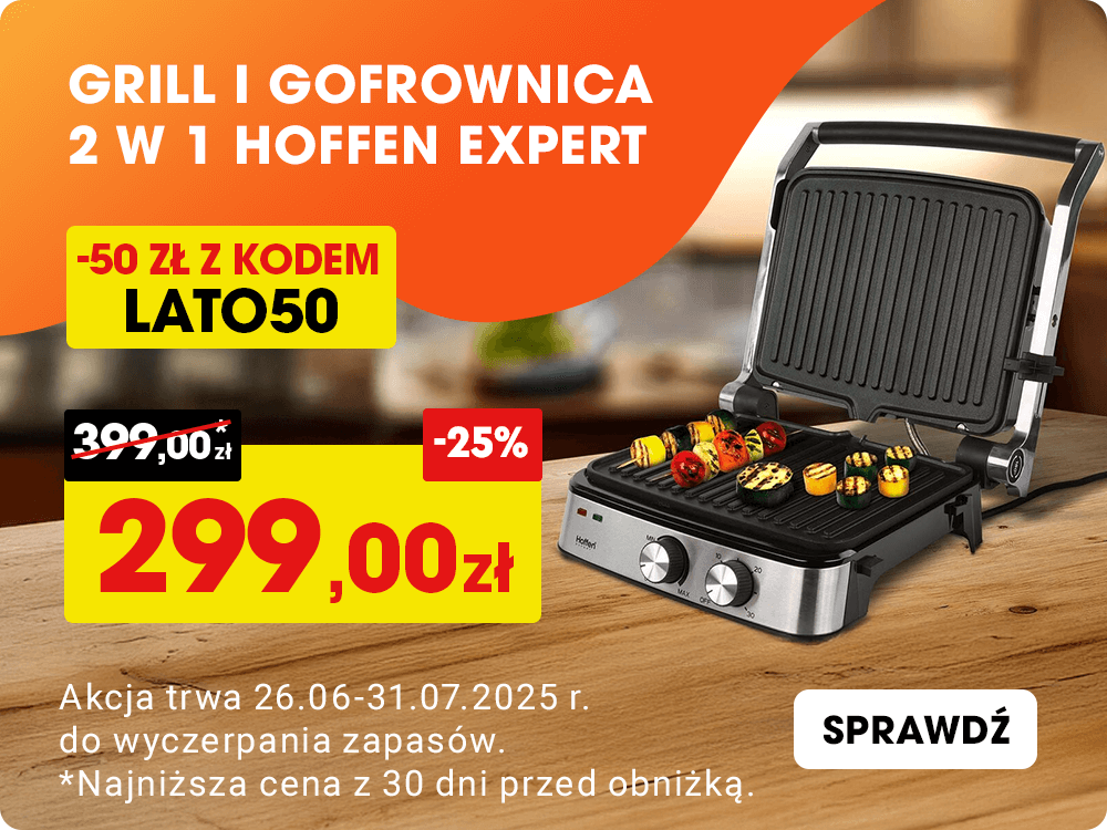 Promocja: Grill i gofrownica 2 w 1 Hoffen