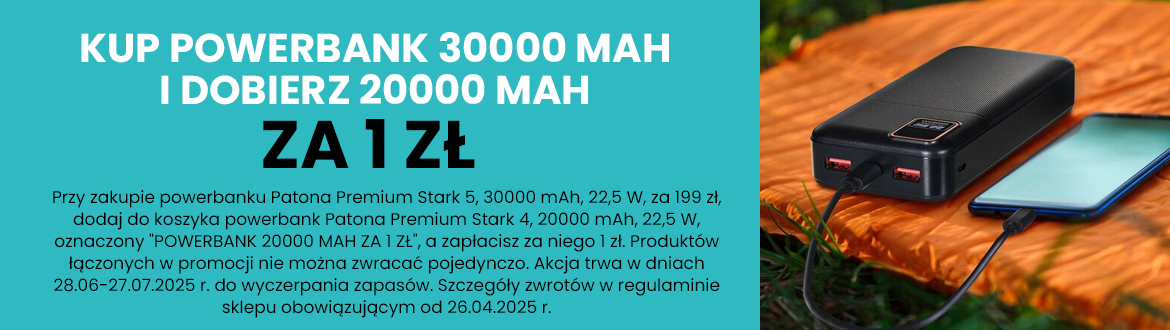 Promocja: Kup Powerbank 30000 mAh i dobierz 20000 mAh za 1 zł