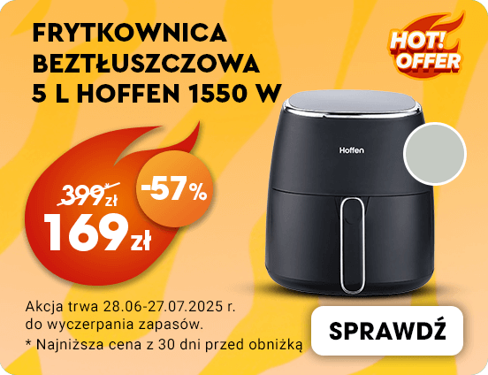 Frytkownica beztłuszczowa 5l Hoffen 1550 W