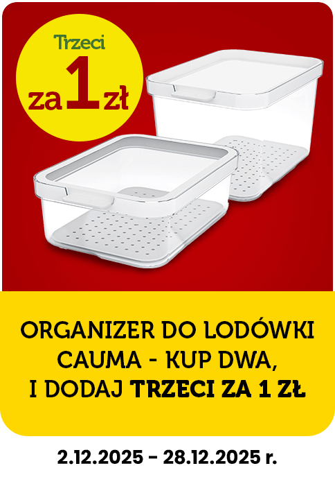 Promocja: ORGANIZERY DO LODÓWKI CAUMA - KUP 2, A ZA 3CI ZAPŁAĆ 1PLN!