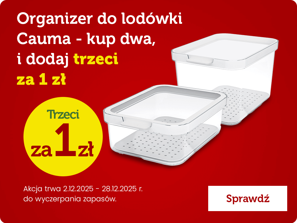 Promocja: ORGANIZERY DO LODÓWKI CAUMA - KUP 2, A ZA 3CI ZAPŁAĆ 1 PLN